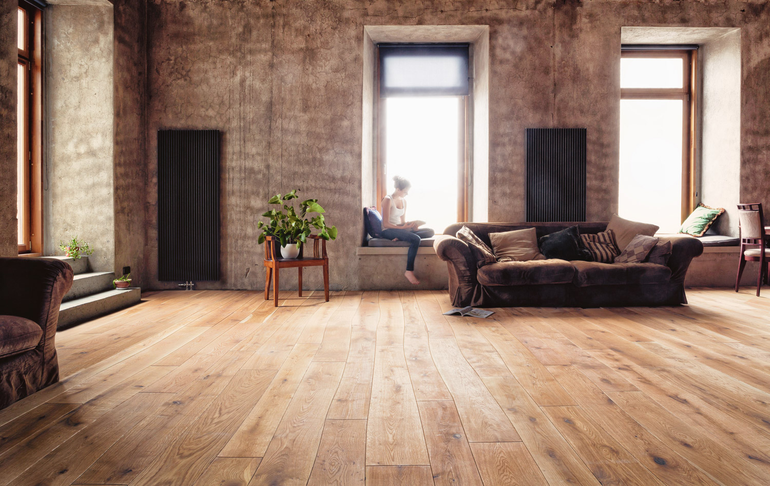 A restored wood floor — after